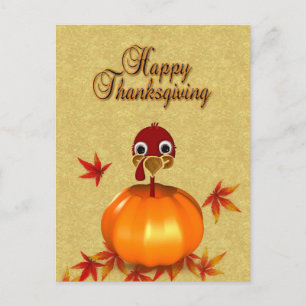Cartão Postal De Festividades Engraçado Ação de Graças à Turquia no Cartão-Posta