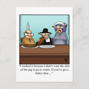 Cartão Postal De Festividades Engraçado Ação de Graças Humor Cartão-postal "Espe