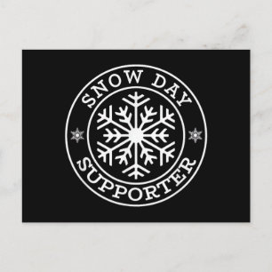 Cartão Postal De Festividades Engraçado Apoiador do Dia da Neve Professor Estuda