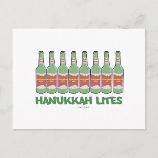 CARTÃO POSTAL DE FESTIVIDADES ENGRAÇADO CHANUKAH HANUKKAH LITES PRESENTES