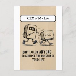 Cartão Postal De Festividades Engraçado Humor do Escritório: CEO do Meu Cartão-P