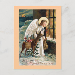 Cartão Postal De Festividades "Entrega de Natal"