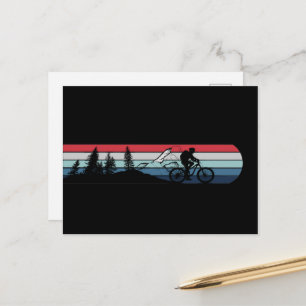 Cartão Postal De Festividades entusiasta da bicicleta de montanha
