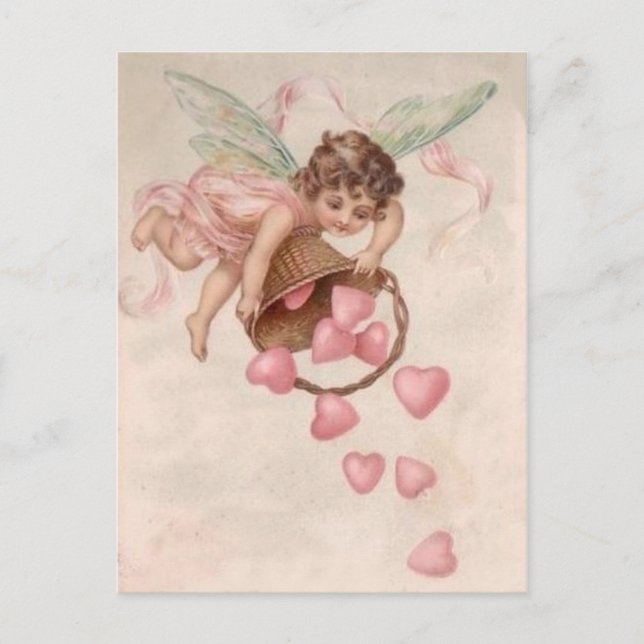 Cartão Postal De Festividades Enviando Corações Seu Namorados (Frente)