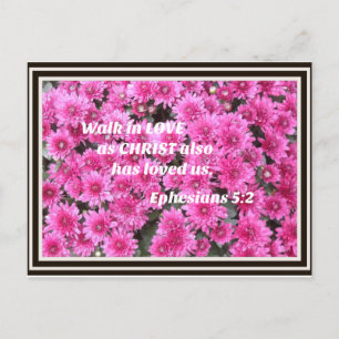 Cartão Postal De Festividades Ephesianos 5:2 Apaixonam-se como Cristo também nos