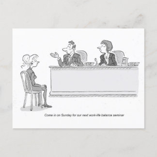 Cartão Postal De Festividades Equilíbrio da vida do trabalho