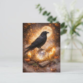 Cartão Postal De Festividades Equinócio de Outono Corvo Mabon Pagan Wicca