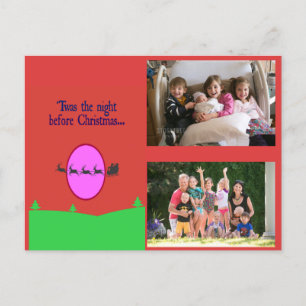 Cartão Postal De Festividades Era a noite antes do Natal