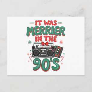 Cartão Postal De Festividades Era Mais Alegre Nos Anos 90 Natal Retro Xmas