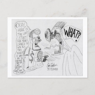 Cartão Postal De Festividades Erica Crooks Comics: Golpe do Game Show