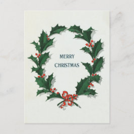 Cartão Postal De Festividades Erva de Natal