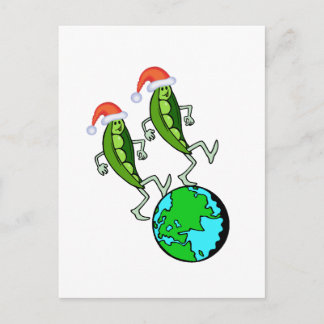 Cartão Postal De Festividades Ervilhas no Feriado da Terra