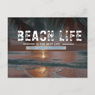Cartão Postal De Festividades Escapar. Relaxar. Descontrair. Vida de Praia Paraí
