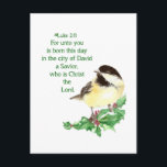 Cartão Postal De Festividades Escritura do Sticker de Escritura de Natal Cristão<br><div class="desc">Escritura do Sticker de Escritura de Natal Cristão</div>