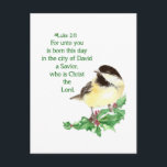 Cartão Postal De Festividades Escritura do Sticker de Escritura de Natal Cristão<br><div class="desc">Escritura do Sticker de Escritura de Natal Cristão</div>