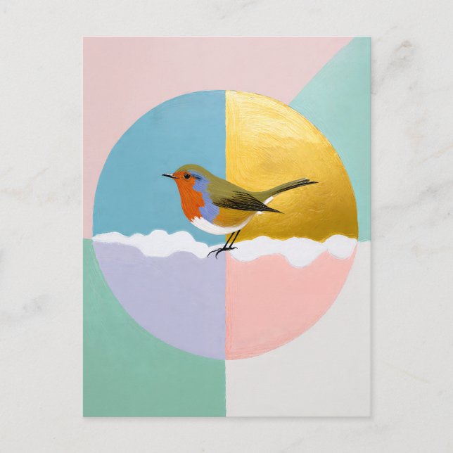 Cartão Postal De Festividades Esfera Geométrica de Robin (Frente)