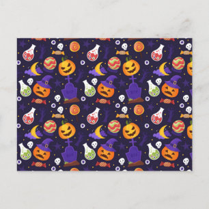 Cartão Postal De Festividades Espetáculo Spooky: O Espírito do Halloween