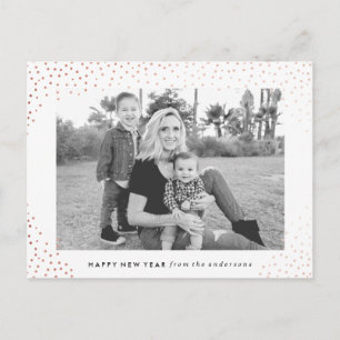 Cartão Postal De Festividades Espontamento Ano Novo   Cartão com fotos de férias