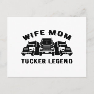 Cartão Postal De Festividades Esposa Mãe Trucker Legend Cotes