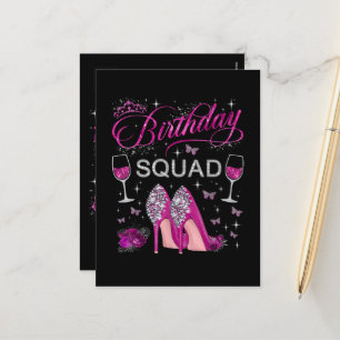 Cartão Postal De Festividades Esquadrão de Aniversário Borboletas