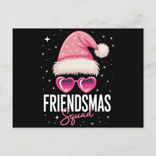 Cartão Postal De Festividades Esquadrão de Friendsmas de Natal Chapéu de Papai N