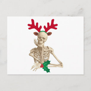 Cartão Postal De Festividades esqueleto pesadelo natal