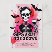 Esqueleto Vinho Halloween
