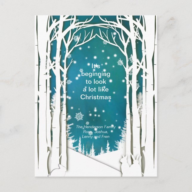 Cartão Postal De Festividades Está começando a parecer muito com o Natal (Frente)