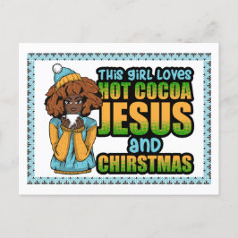 Cartão Postal De Festividades Esta Menina Adora Melanina Preta De Chocolate Quen