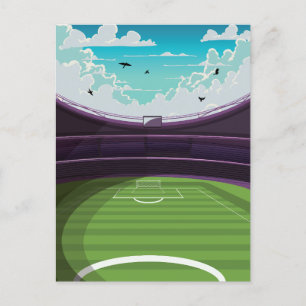 Cartão Postal De Festividades Estádio de Futebol