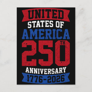 Cartão Postal De Festividades Estados unidos da américa 250º aniversário 1776 20