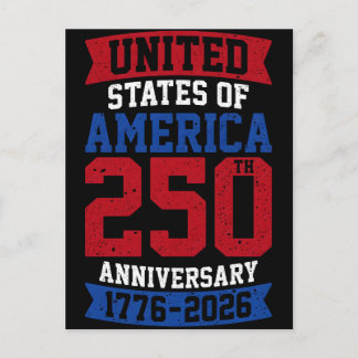 Cartão Postal De Festividades Estados unidos da américa 250º aniversário 1776 20