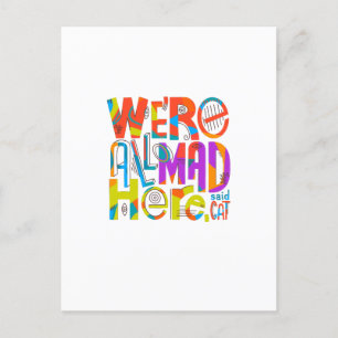 Cartão Postal De Festividades Estamos todos loucos aqui