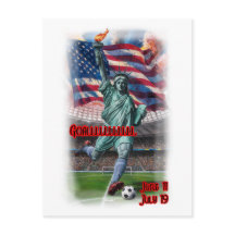 Estátua da Liberdade jogando Futebol em uma