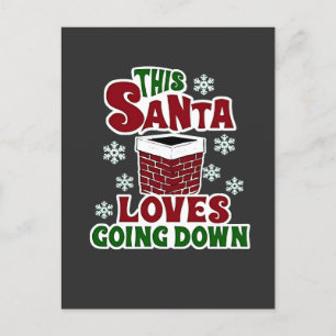 Cartão Postal De Festividades Este Papai noel Adora Ir Para O Natal De Natal
