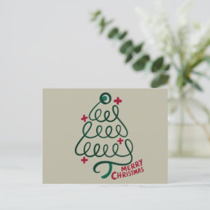 Cartão Postal De Festividades Estetoscópio Feliz Natal CNA Profissional Médico