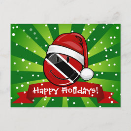 Cartão Postal De Festividades Estilo de Natal da Bandeira de Trinidad e Tobago