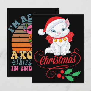 Cartão Postal De Festividades Estou Pronto para Axolotl Perguntas no 2º Ano Kawa