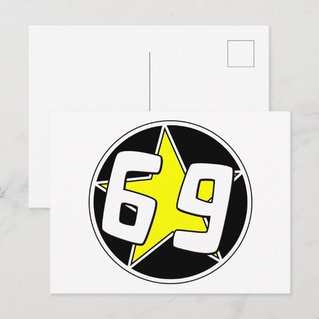 Cartão Postal De Festividades Estrela Amarela 69 (Frente/Verso)