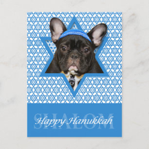 Cartão Postal De Festividades Estrela de Hanukkah de David - Bulldog Francês - T