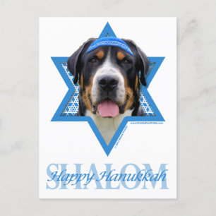 Cartão Postal De Festividades Estrela de Hanukkah de David - Cão de Montanha Suí