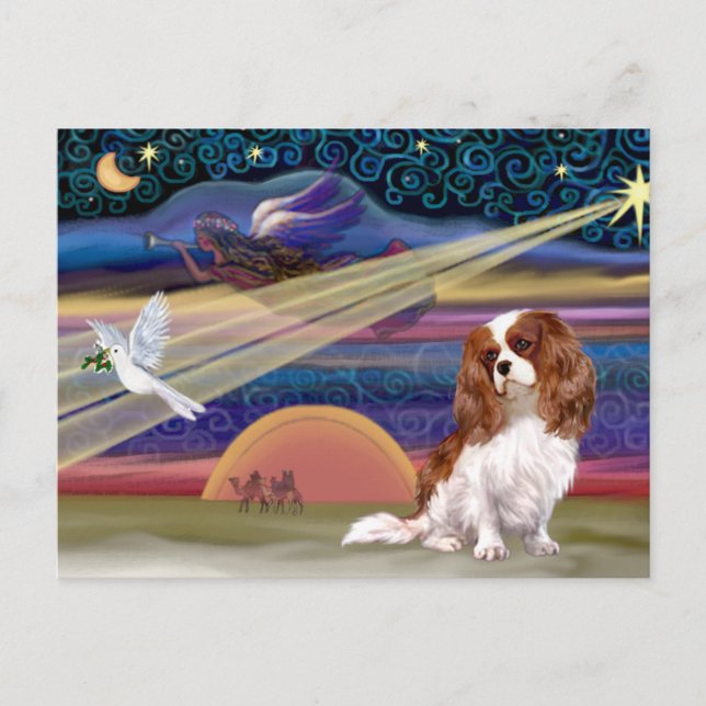 Cartão Postal De Festividades Estrela de Natal - Cavalier (Blenheim) (Frente)