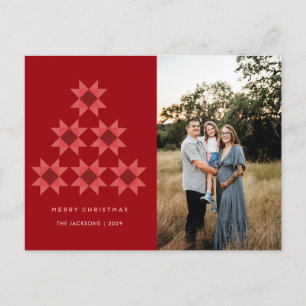 Cartão Postal De Festividades Estrela de Natal Feliz Natal Design de Férias
