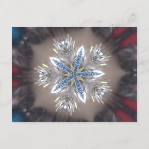 Cartão Postal De Festividades Estrela de Natal Festiva brilhante Azul-brilhante