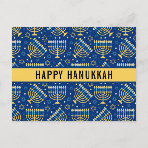 Cartão Postal De Festividades Estrela Feliz de Hanukkah de David Cute Trendy