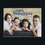 Cartão Postal De Festividades Estrela Feliz de Hanukkah de David Photo Postcards<br><div class="desc">Os cartões postais de fotos de David Holiday e Feliz Hanukkah Star de David Holiday são perfeitos para todos os seus amigos e família neste feriado. Personalize o texto com seu nome de família e o ano e troque a foto por uma foto de seus filhos, animais de estimação ou...</div>
