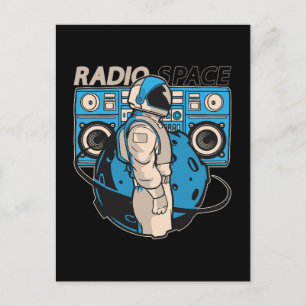 Cartão Postal De Festividades Estrelas do Universo do Espaço de Rádio da Astrono