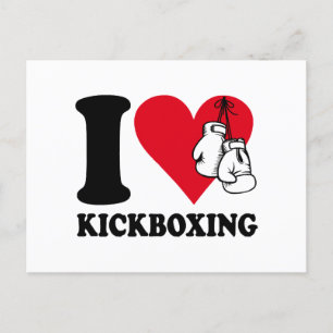 Cartão Postal De Festividades Eu adoro o kickboxe