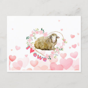 Cartão Postal De Festividades Eu amo Ewe 