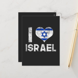 Cartão Postal De Festividades Eu Amo Israel